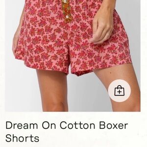 Natural Life Dream On Boxer Rose Folk Floral Boxer Shorts XS NWT